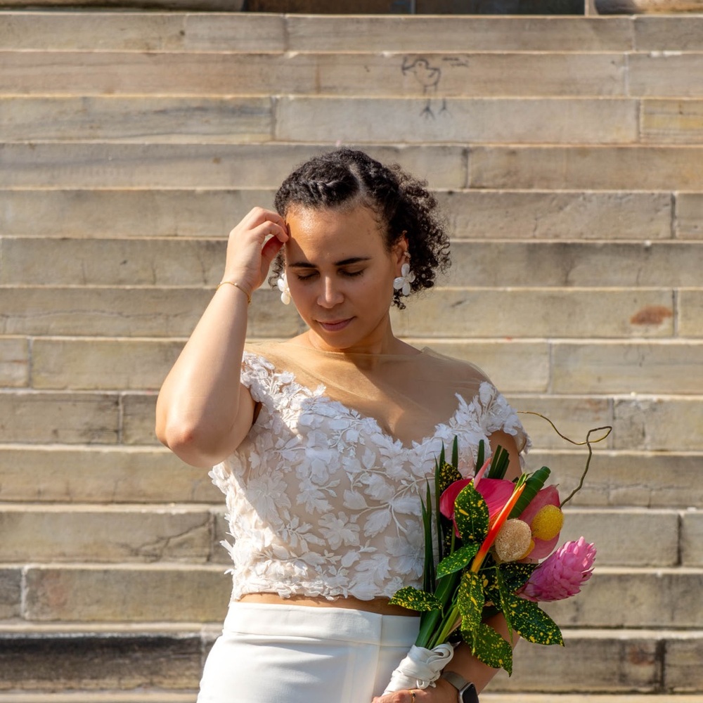 Tadashi Shoji - Leroy Top - Size 12 - White Floral Lace Top